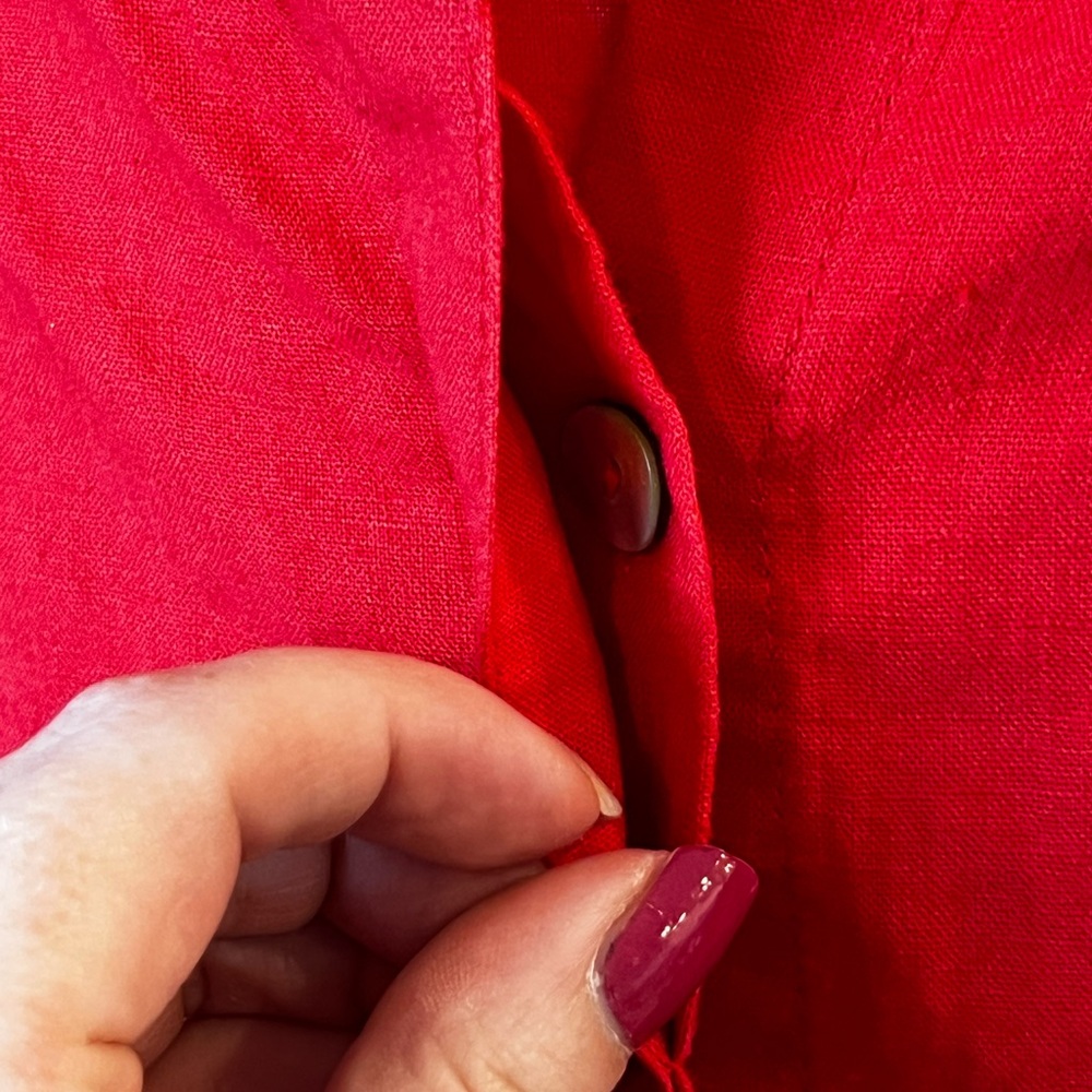 Joie Vibrant Red Long Sleeve Dress with callout - Picture 5 of 10